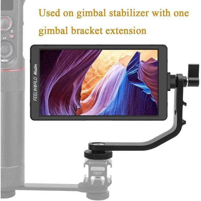 Alt view image 5 of 7 - AndyCine Tilt Arm Shoe Mount L Bracket for 4.5-5.7" Monitor #A-TILTARM