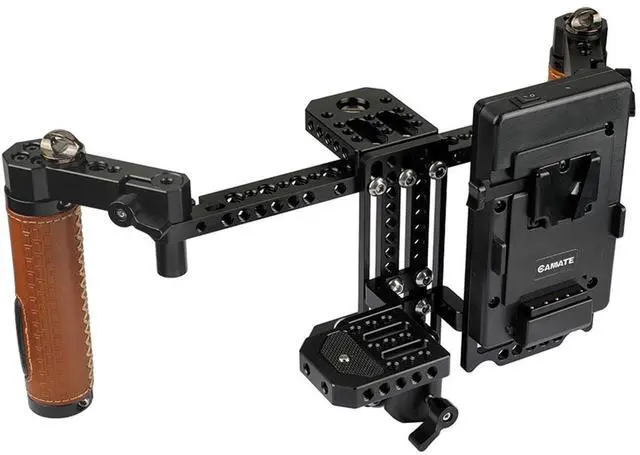 Alt view image 4 of 5 - CAMVATE Director's Monitor Cage Kit with Dual Handle Grips and Neck Strap #C1946