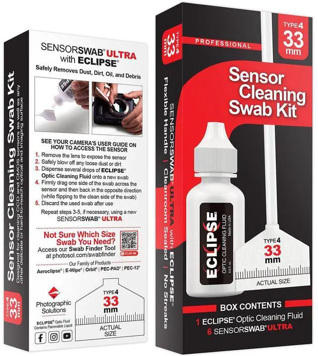 Main image of Photographic Solutions Photographic Solutions 33mm Sensor Cleaning Swab Kit (Eclipse Solution)