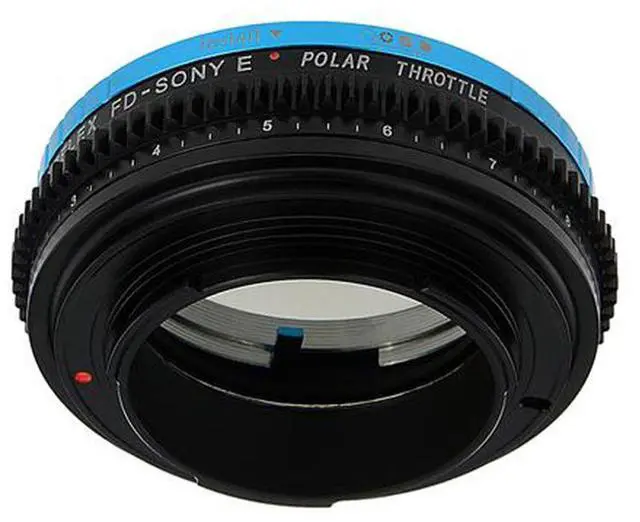 Alt view image 4 of 5 - Fotodiox Vizelex Polar Throttle Lens Mount Adapter for Canon FD & FL 35mm SLR Lens to Sony Alpha E-Mount Mirrorless Camera Body with Built-In Circular Polarizing Filter