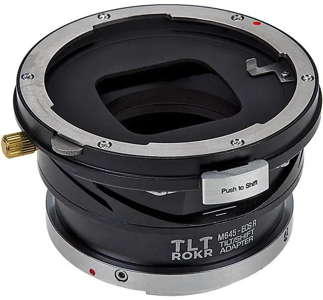 Alt view image 2 of 4 - Fotodiox Pro TLT ROKR Tilt/Shift Lens Mount Adapter for Mamiya 645 (M645) Mount Lenses to Canon RF Mount Mirrorless Camera Body