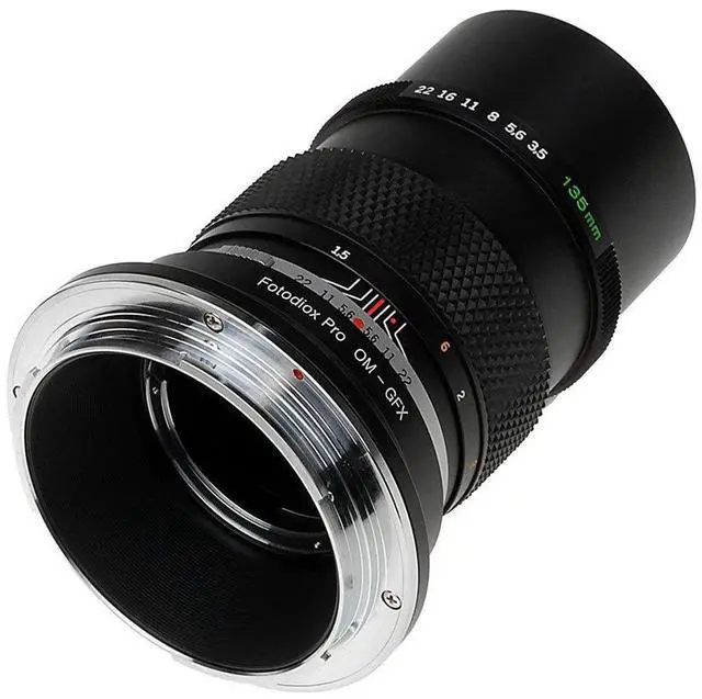 Alt view image 5 of 6 - Fotodiox Pro Lens Mount Adapter Olympus Zuiko (OM) 35mm SLR Lens to G-Mount GFX Mirrorless Camera