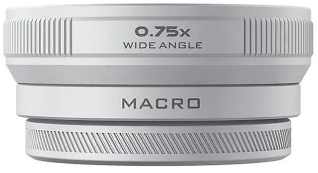 Alt view image 2 of 3 - Freewell 2-In-1 0.75x Macro Wide Angle Lens for Fuji X100VI/X100V Cameras,Silver