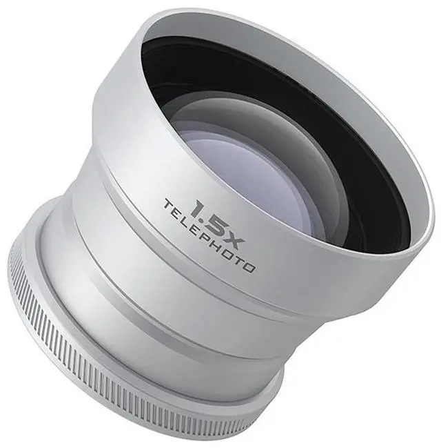 Alt view image 2 of 3 - Freewell 1.5x Telephoto Lens for Fujifilm X100VI and X100V Cameras, Matte Silver