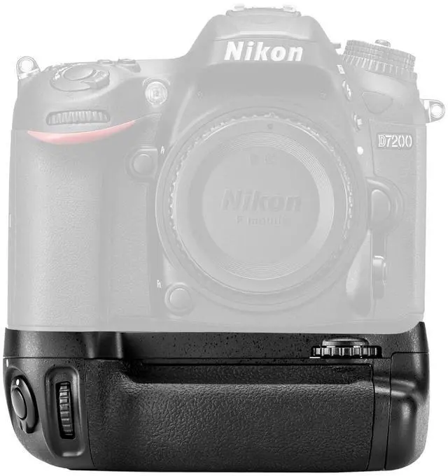 Alt view image 2 of 7 - Green Extreme Multi Power Battery Grip (MB-D15 Replacement) For Nikon D7100 & D7200 DSLR Camera, Holds EN-EL15 Battery or 8 AA Batteries