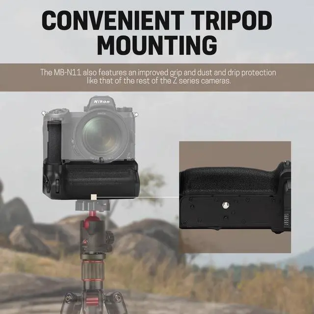 Alt view image 5 of 7 - Green Extreme MB-N11 Battery Grip for Nikon Z6 II and Z7 II Mirrorless Camera
