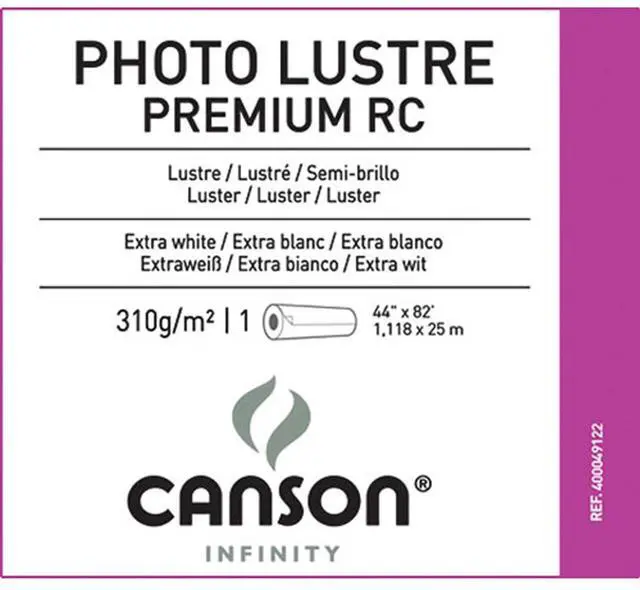 Alt view image 2 of 2 - Canson Infinity Infinity Photo Lustre Premium RC 310gsm Inkjet Paper, 44" x 82' Roll, 3" Core