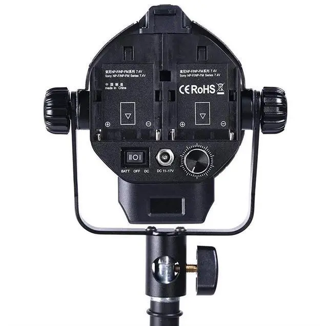 Alt view image 3 of 7 - Boling BL-50C 50W Fresnel Bi-Color LED Lighting Kit with Light Stand #BL-50C/B