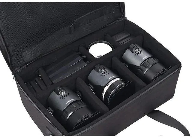 Alt view image 7 of 7 - Boling BL-50C 50W Fresnel Bi-Color LED Lighting Kit with Light Stand #BL-50C/B