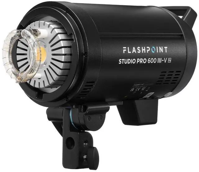 Alt view image 2 of 7 - Flashpoint Studio Pro 600 III-V 600W R2 Flash 2-Light Kit with LED Lamp, Bundle with Stands, Softbox and Umbrella