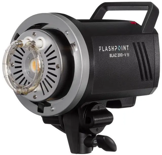 Alt view image 2 of 6 - Flashpoint BLAZ 200-V 200Ws R2 Studio Monolight Flash With 10W LED Modeling Lamp and Bowens Mount (2 Light Kit)