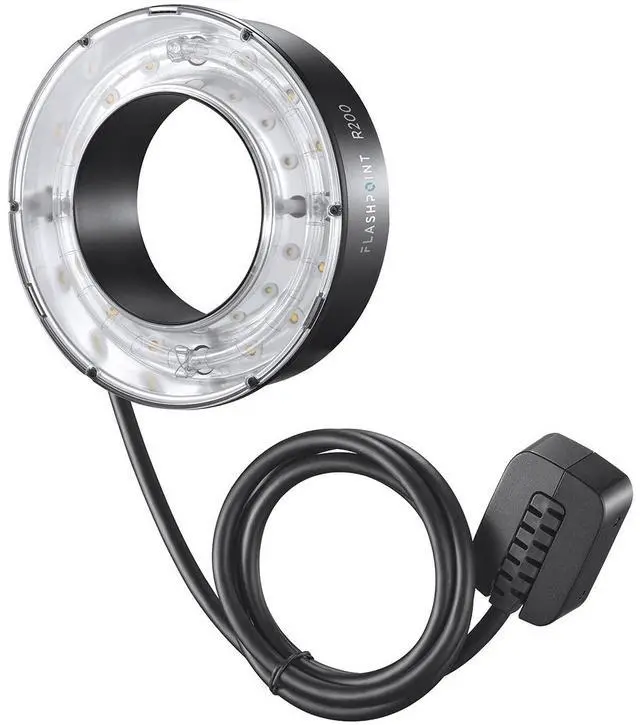 Alt view image 2 of 5 - Flashpoint R200 Ring Flash Head for eVOLV200 and 200 Pro Pocket Flash, Black with CB56 Carrying Bag