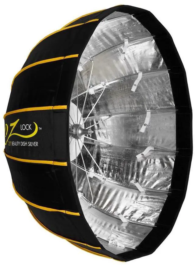 Alt view image 2 of 5 - Flashpoint XPLOR 600 R2 HSS Outdoor Flash w/Glow EZ Lock 25" Silver Beauty Dish