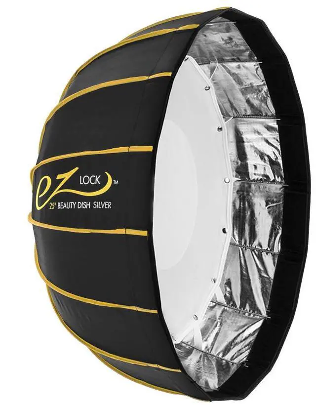 Alt view image 4 of 5 - Flashpoint XPLOR 600 R2 HSS Outdoor Flash w/Glow EZ Lock 25" Silver Beauty Dish