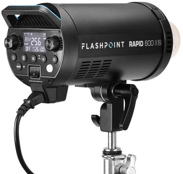 Alt view image 6 of 7 - Flashpoint Rapid 600 II HSS Monolight with Built-In R2 2.4GHz Radio Remote System, Bowens Mount