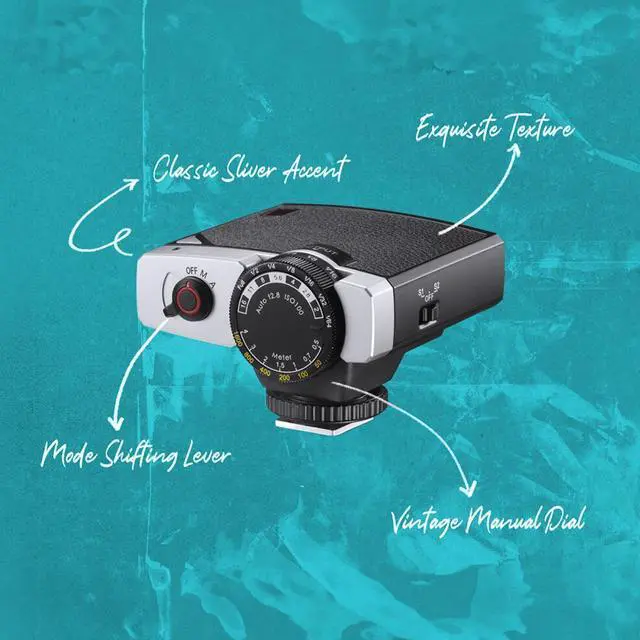 Alt view image 7 of 7 - Flashpoint FlashBack Junior Retro Camera Flash, Black