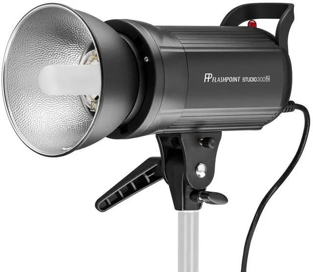 Alt view image 2 of 6 - Flashpoint Studio 300 R2 Bowens Mount Monolight Kit With 9.5' Pro Air-Cushioned Heavy-Duty Light Stand (Godox SK300II)