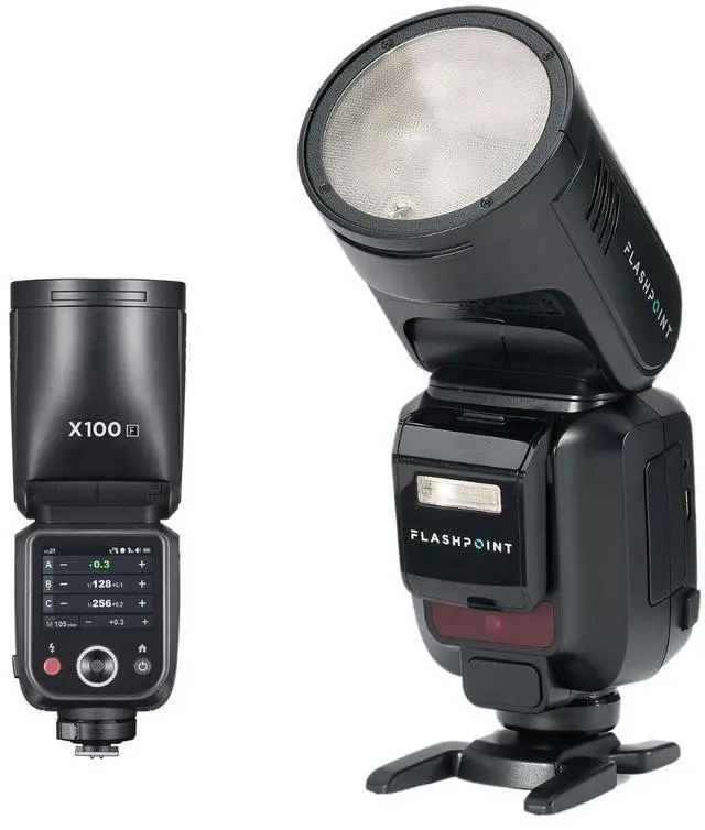 Alt view image 2 of 5 - Flashpoint X100 TTL R2 On Camera Flash & Round Head Flash Accessory Kit - Fuji