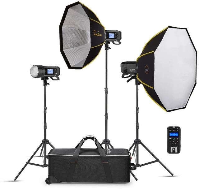 Main image of Flashpoint XPLOR 400 Pro R2 HSS TTL All-In-One Outdoor Flash (3-Light Kit)