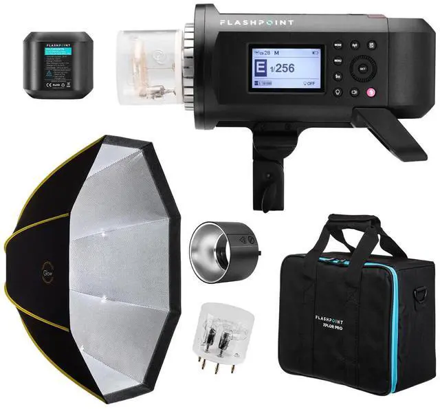 Main image of Flashpoint XPLOR 600PRO TTL R2 Monolight Kit With Glow ParaSnap 36" Softbox