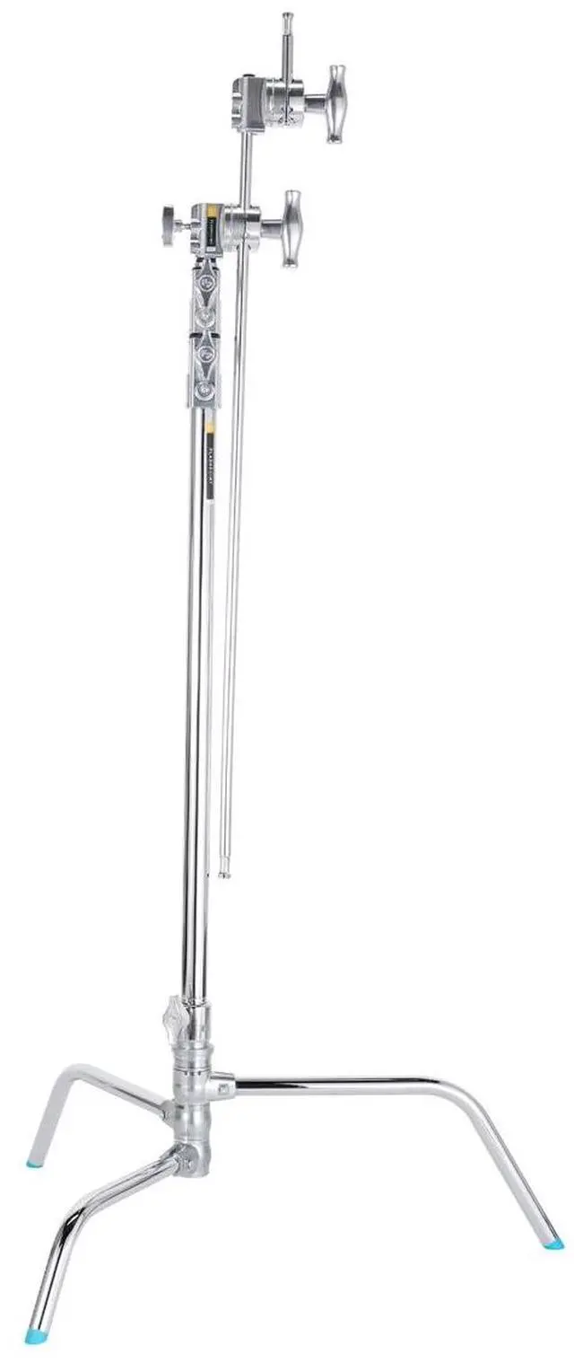 Main image of Flashpoint 40" Quick Release Turtle Base C-Stand Kit with 2.5" Grip Head & 40" Grip Arm (Chrome)