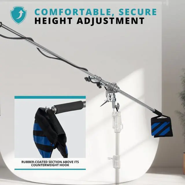 Alt view image 7 of 7 - Flashpoint 86" Telescopic Boom Arm, Chrome-Plated