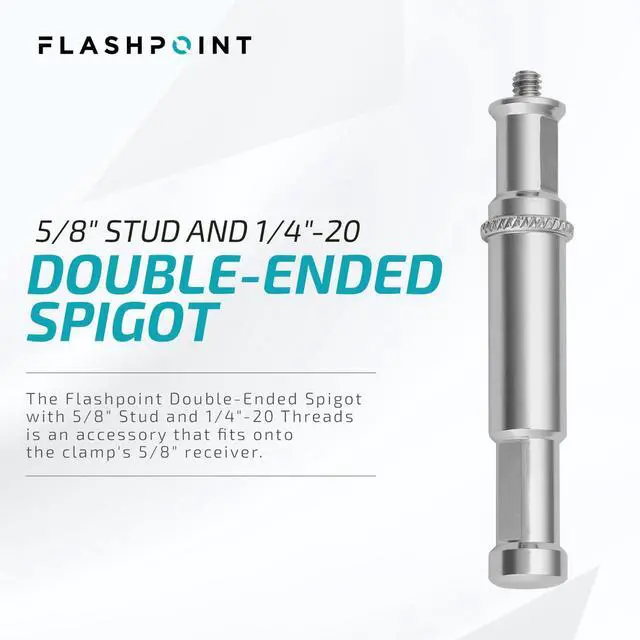 Alt view image 2 of 7 - Flashpoint Double-Ended Spigot with 5/8" Stud and 1/4"-20 Threads