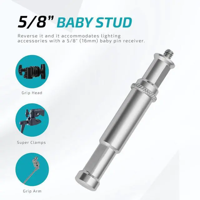 Alt view image 4 of 7 - Flashpoint Double-Ended Spigot with 5/8" Stud and 1/4"-20 Threads