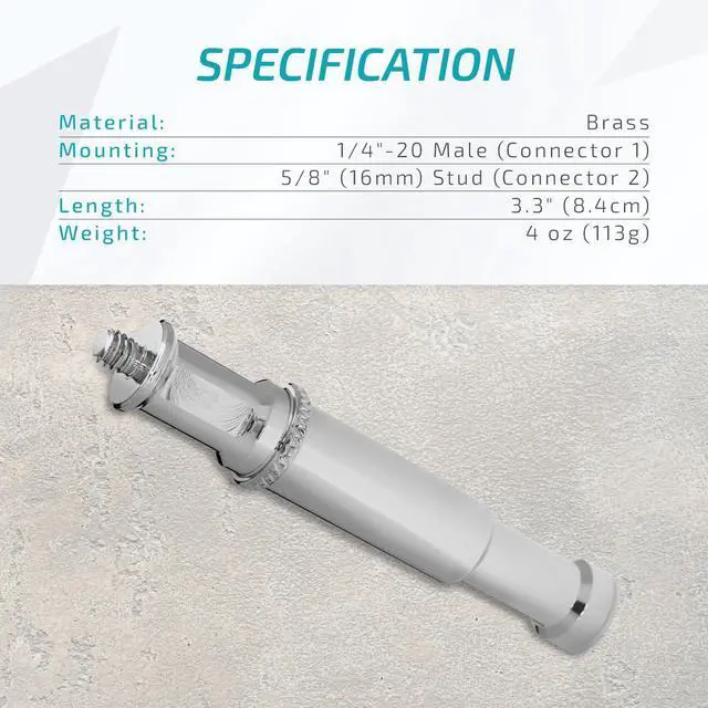 Alt view image 7 of 7 - Flashpoint Double-Ended Spigot with 5/8" Stud and 1/4"-20 Threads