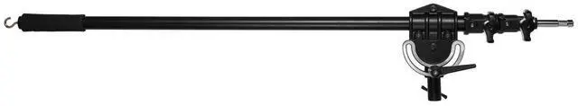 Alt view image 3 of 7 - Flashpoint Turtle Base C-Stand and Cross Arm Boom Kit (Black, 10.5')