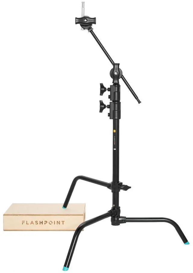 Main image of Flashpoint 20" Quick Sliding Leg C-Stand Kit with 2.5" Grip Head & 20" Grip Arm (Black)