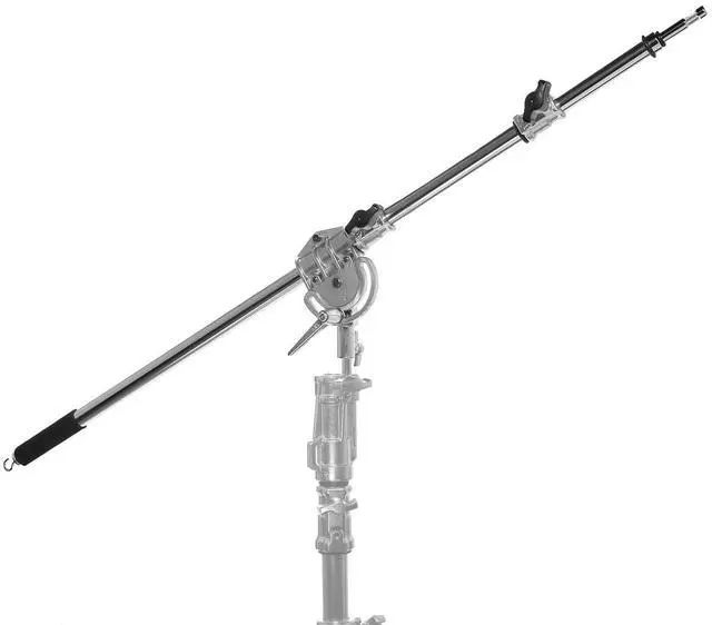 Alt view image 7 of 7 - Flashpoint Flashpoint 3.8' Lowboy Steel Stand, with 86" Telescopic Boom Arm and Weight Bag