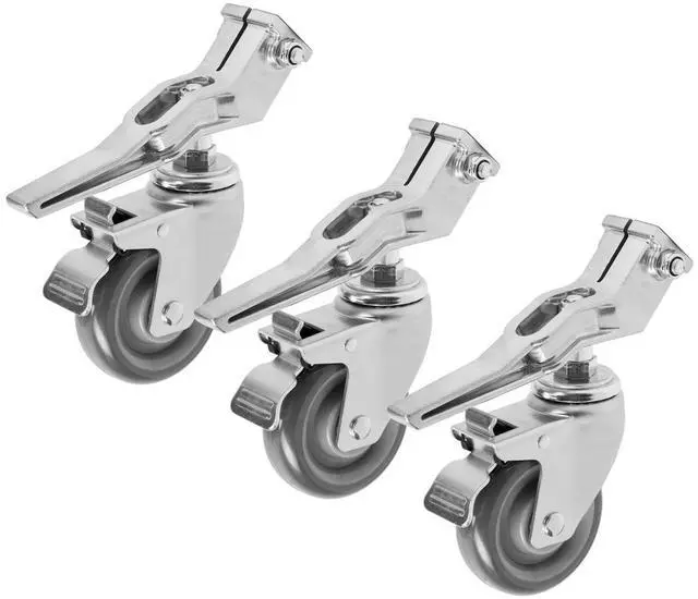 Main image of Flashpoint Wheel Set with Brakes for 25x25mm Square Light Stand Leg, 3-Pack