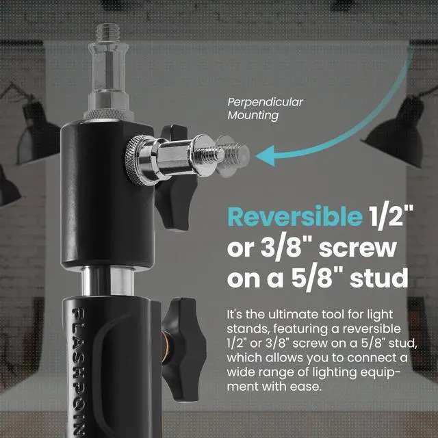 Alt view image 4 of 7 - Flashpoint Pro Air-Cushioned Heavy-Duty Light Stand (Chrome, 13')