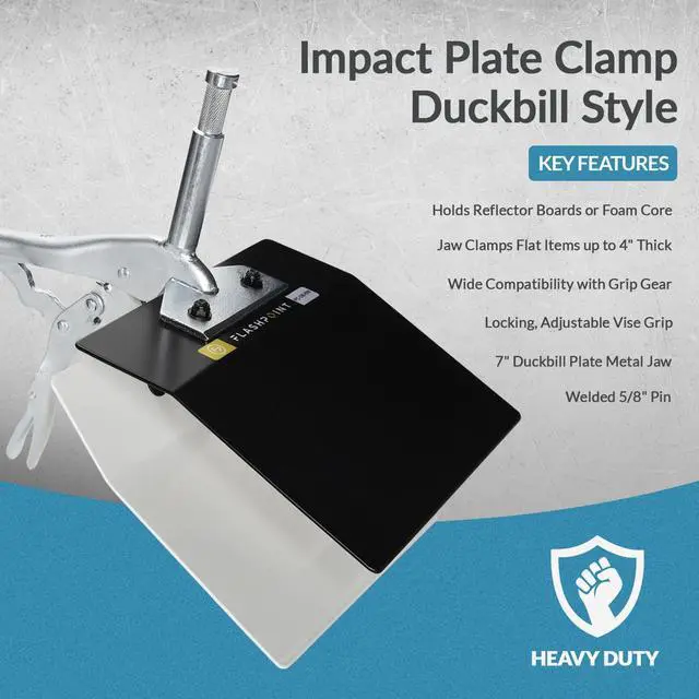 Alt view image 2 of 7 - Flashpoint Duckbill Style Plate Clamp, Black/White