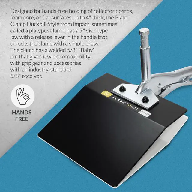 Alt view image 3 of 7 - Flashpoint Duckbill Style Plate Clamp, Black/White