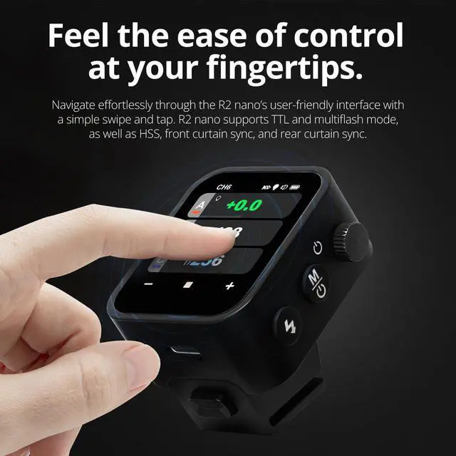 Alt view image 6 of 7 - Flashpoint R2 Nano Touchscreen TTL Wireless Flash Trigger for Canon