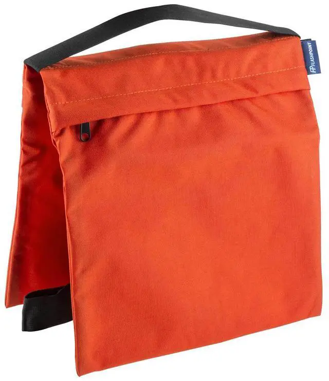 Alt view image 2 of 6 - Flashpoint Empty Saddle Sandbag, Water-Resistant Cordura Nylon - (35 lb Capacity, Orange) (6 Pack)