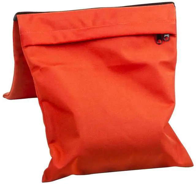 Alt view image 3 of 6 - Flashpoint Empty Saddle Sandbag, Water-Resistant Cordura Nylon - (35 lb Capacity, Orange) (6 Pack)