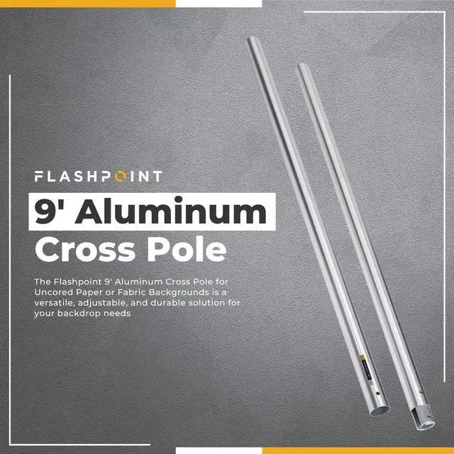 Alt view image 2 of 7 - Flashpoint 9' Aluminum Cross Pole for Uncored Paper or Fabric Backgrounds