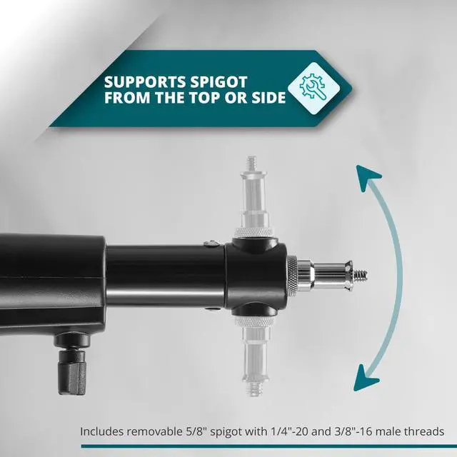 Alt view image 7 of 7 - Flashpoint Wall-Mounted Boom Arm, 2.5-4.4'