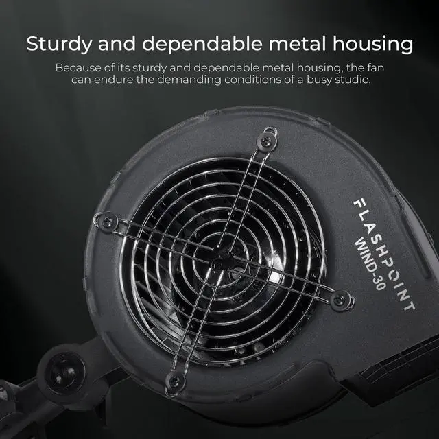 Alt view image 7 of 7 - Flashpoint Wind 30 AC-Powered Studio Fan