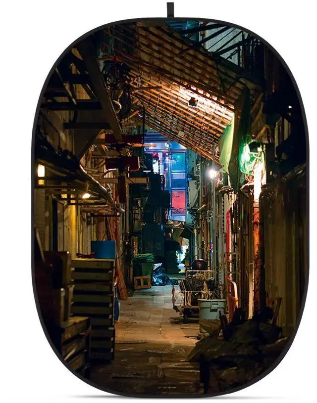 Main image of Glow CBA-CS0004 5x6.5' Fabric Collapsible Backdrop, Street