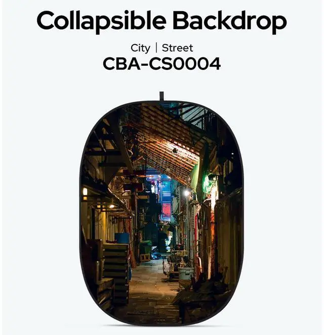 Alt view image 2 of 2 - Glow CBA-CS0004 5x6.5' Fabric Collapsible Backdrop, Street