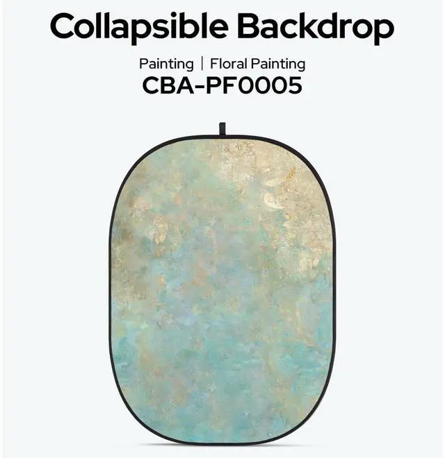 Alt view image 2 of 2 - Glow CBA-PF0005 5x6.5' Fabric Collapsible Backdrop, Floral Painting
