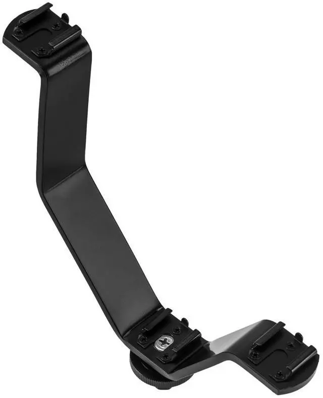 Alt view image 3 of 7 - Flashpoint Triple Shoe Mount V-Bracket For DSLR Camera Video Lights, Monitors or Microphones