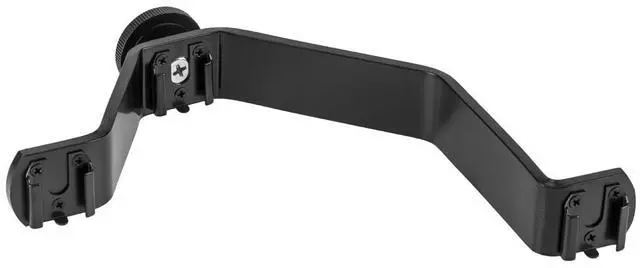 Alt view image 4 of 7 - Flashpoint Triple Shoe Mount V-Bracket For DSLR Camera Video Lights, Monitors or Microphones