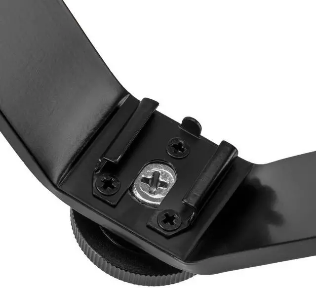 Alt view image 7 of 7 - Flashpoint Triple Shoe Mount V-Bracket For DSLR Camera Video Lights, Monitors or Microphones