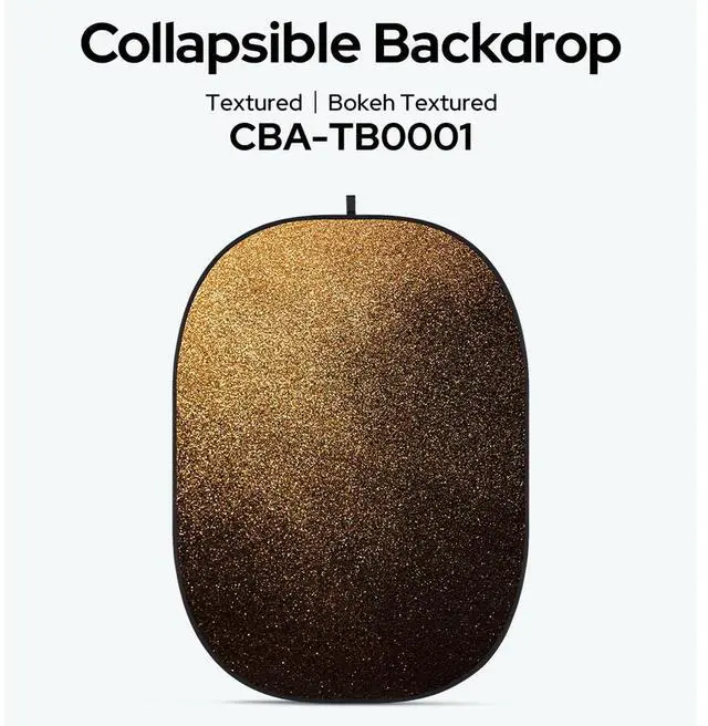 Alt view image 2 of 2 - Glow CBA-TB0001 5x6.5' Fabric Collapsible Backdrop, Bokeh Textured