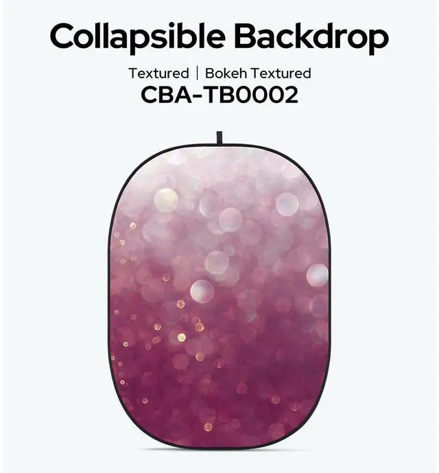 Alt view image 2 of 2 - Glow CBA-TB0002 5x6.5' Fabric Collapsible Backdrop, Bokeh Textured
